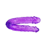 BAILE - DOBLE DILDO DE GELATINA FLEXIBLE LILA