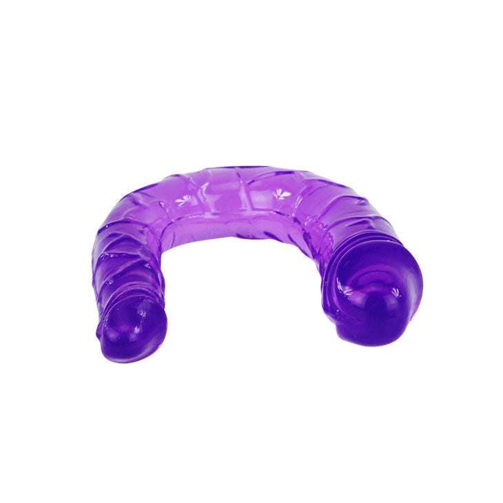 BAILE - DOBLE DILDO DE GELATINA FLEXIBLE LILA