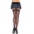 LEG AVENUE - COLLANT CON CUCITURA E BALZA IN PIZZO TAGLIE FORTI