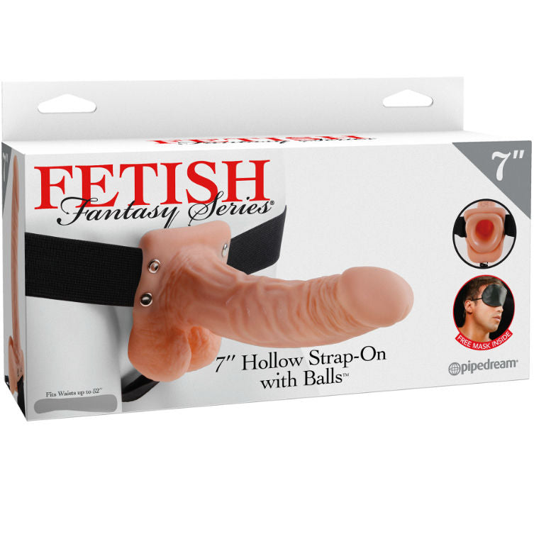 FETISH FANTASY SERIES - 7 STRAP-ON CAVO CON SFERE 17,8CM COLOR CARNE