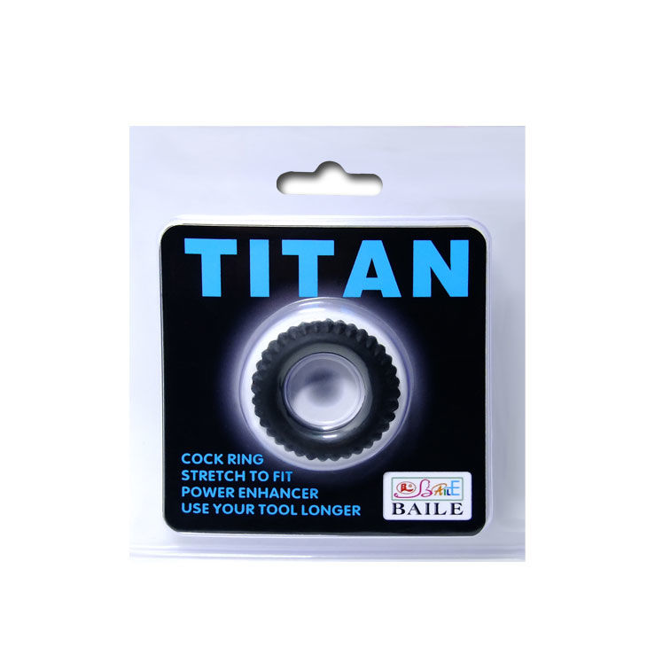 BAILE - ANELLO PENIENO TITAN NERO 1,9 CM