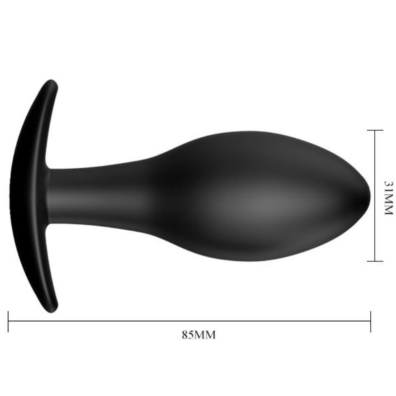 PRETTY LOVE - PLUG ANAL ANCLA DE SILICONA 8.5 CM NEGRO