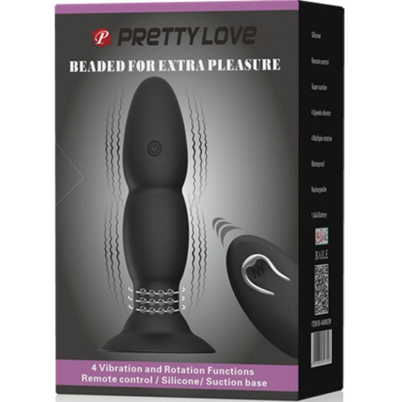 PRETTY LOVE - PLUG VIBRANTE CON ROTAZIONE E TELECOMANDO