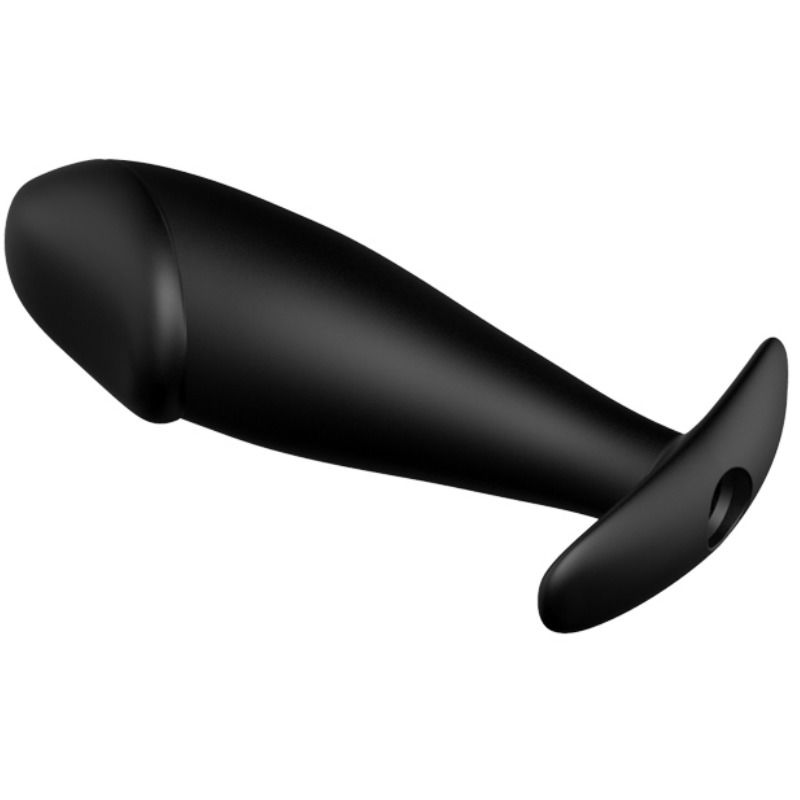 PRETTY LOVE - PLUG ANAL DE SILICONA CON FORMA DE PENE Y 12 MODOS DE VIBRACIÓN NEGRO