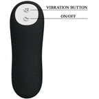 PRETTY LOVE - PLUG ANAL DE SILICONA CON FORMA DE PENE Y 12 MODOS DE VIBRACIÓN NEGRO