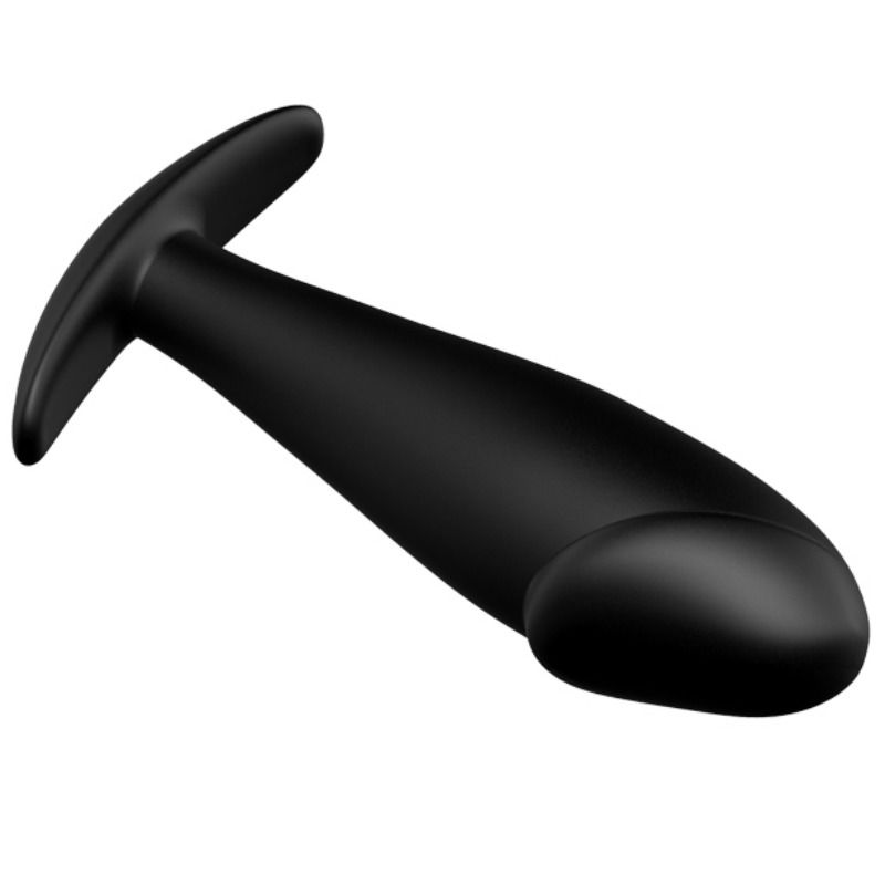PRETTY LOVE - PLUG ANAL DE SILICONA CON FORMA DE PENE Y 12 MODOS DE VIBRACIÓN NEGRO
