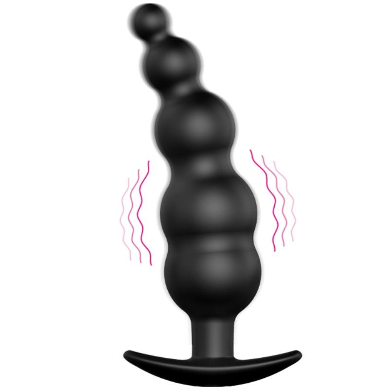PRETTY LOVE - ANAL PLUG IN SILICONE EXTRA STIMOLAZIONE E 12 MODALITÀ DI VIBRAZIONE NERO