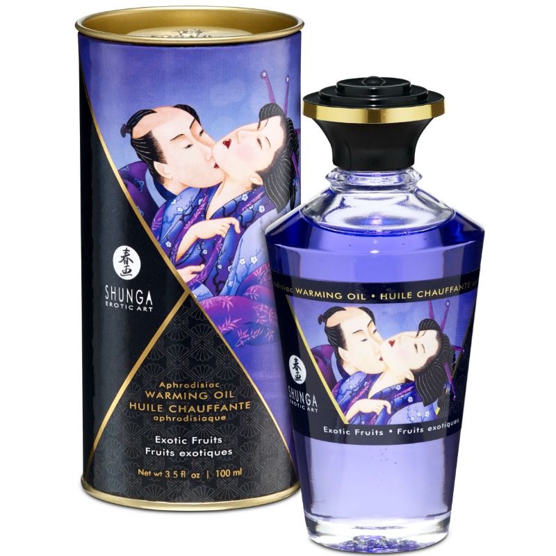 SHUNGA - ACEITE DE MASAJE EFECTO TÉRMICO SABOR FRUTAS EXÓTICAS 100 ML