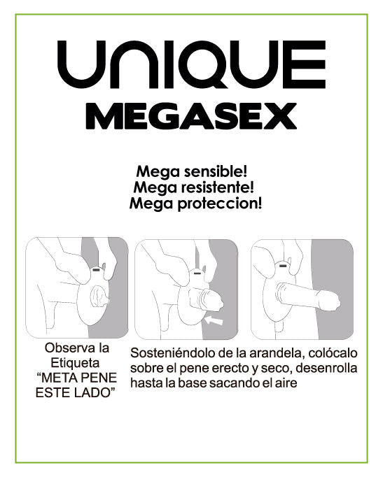 UNIQ - MEGASEX PRESERVATIVI SENSITIVE SENZA LATTICE 3 UNITÀ