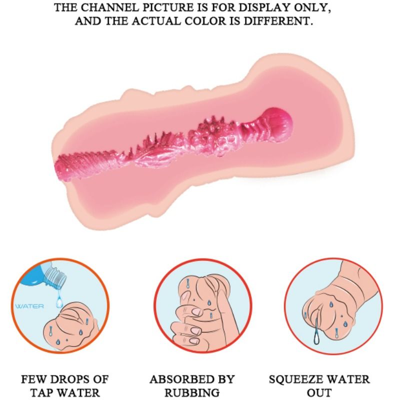 CRAZY BULL - MASTURBATORE VAGINALE IN PELLE D'ACQUA CON SFERE VIBRANTI