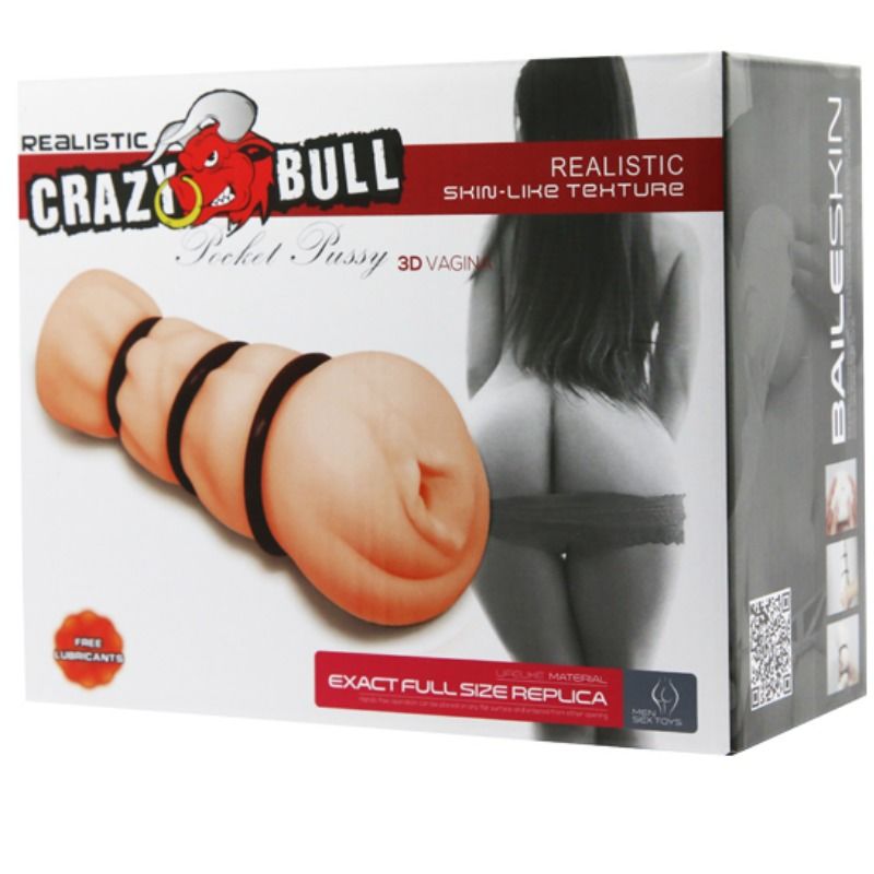 CRAZY BULL - MASTURBADOR VAGINAL CON ANILLOS