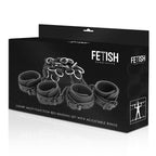FETISH SUBMISSIVE - ENSEMBLE DE LIENS DE LIT DE LUXE AVEC DOUBLURE EN NÉOPRÈNE