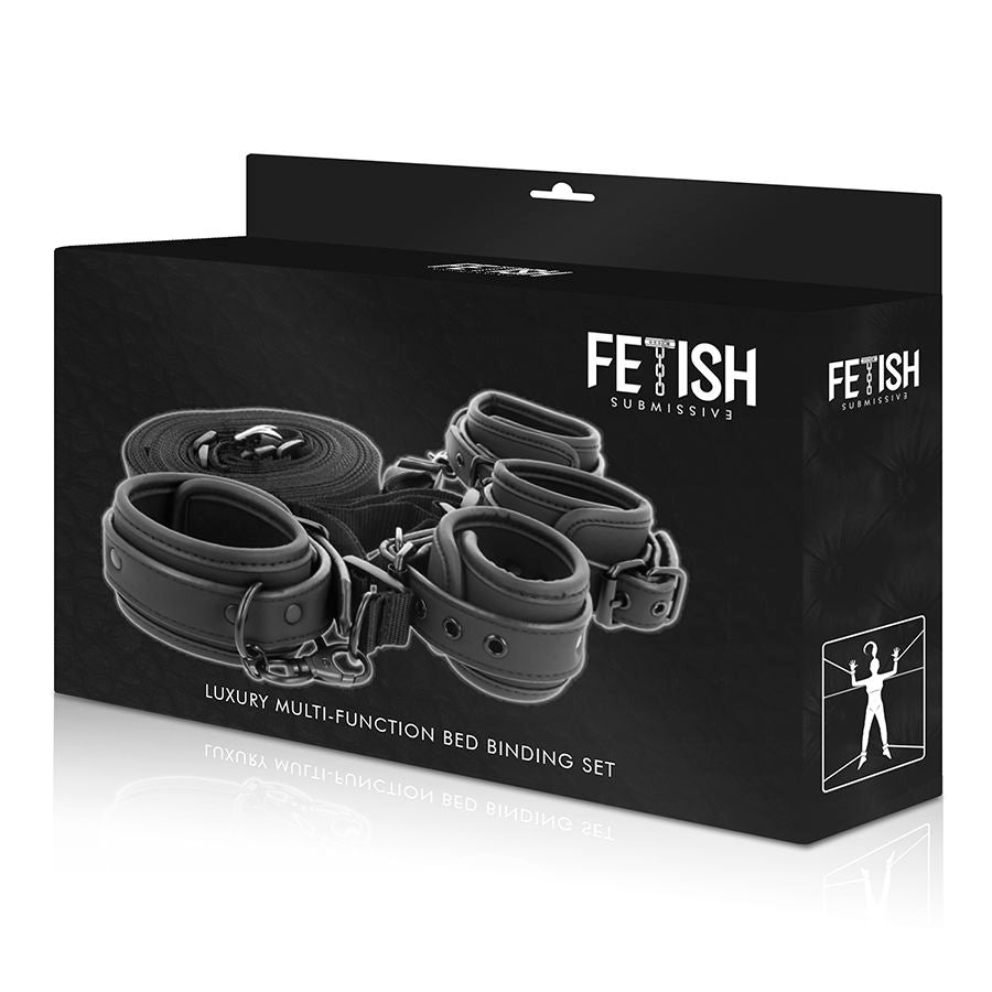 FETISH SUBMISSIVE - SET DI MANETTE E LEGACCI CON RIVESTIMENTO IN NEOPRENE