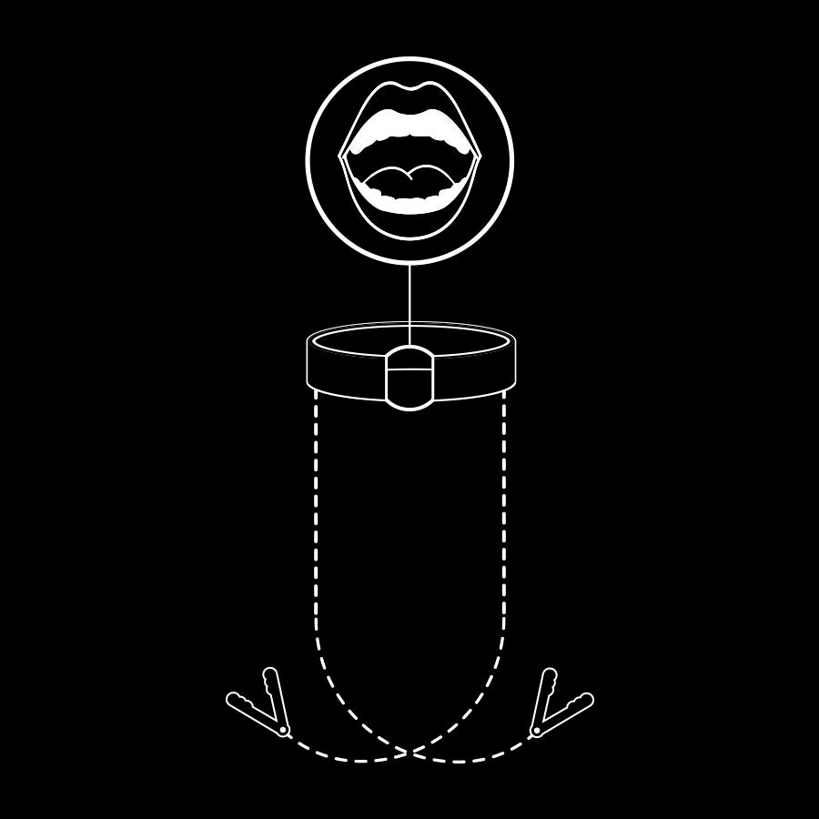 FETISH SUBMISSIVE - ANNEAU BILLON AVEC PINCES TÉTONS