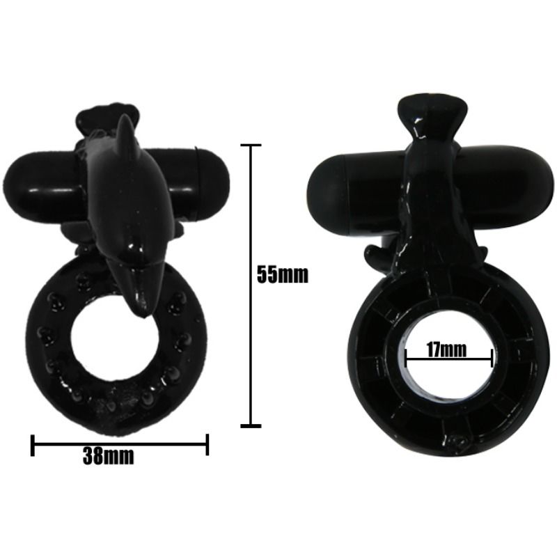 BAILE - ANELLO MORBIDO CON STIMOLATORE CLITORIDEO DOLPHIN
