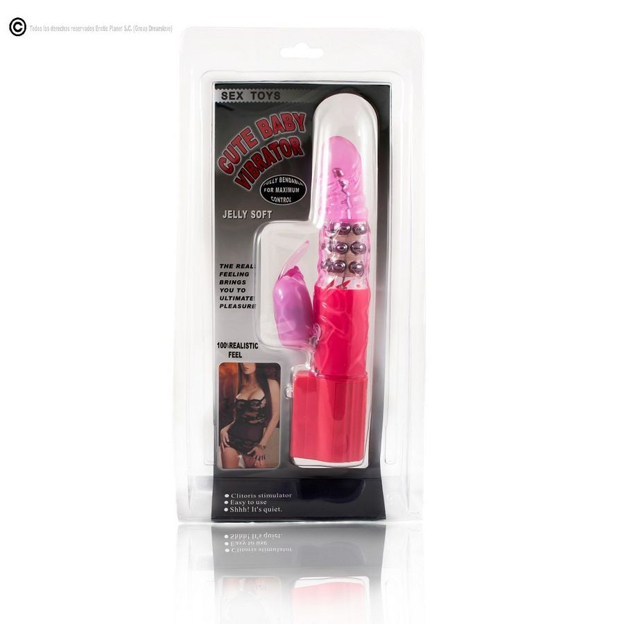 BAILE - ROTATORE A CONIGLIETTO ROSA CON SUPERSTIMOLATORE
