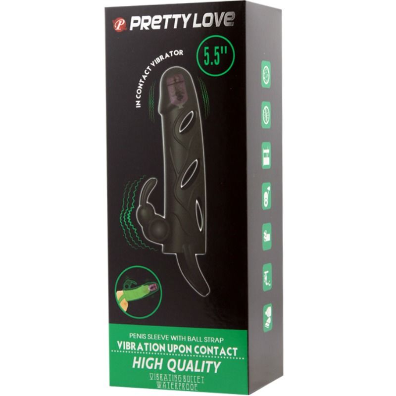 PRETTY LOVE - GUAINA IN SILICONE CON VIBRAZIONE 14 CM 2.0