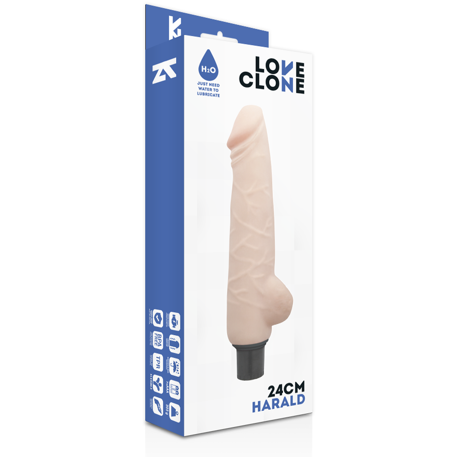 LOVECLONE - VIBRADOR AUTOLUBRICANTE HARALD 24 CM -Ø- 4 CM