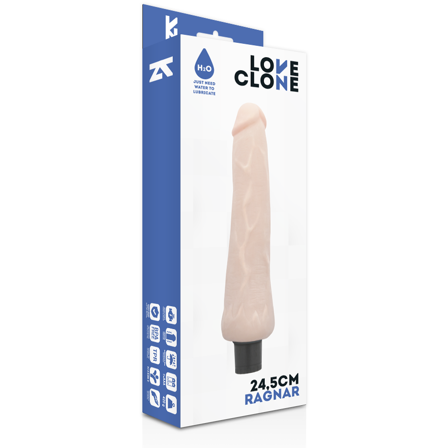 LOVECLONE - VIBRADOR AUTOLUBRICANTE RAGNAR 24.5 CM -O- 3.5 CM