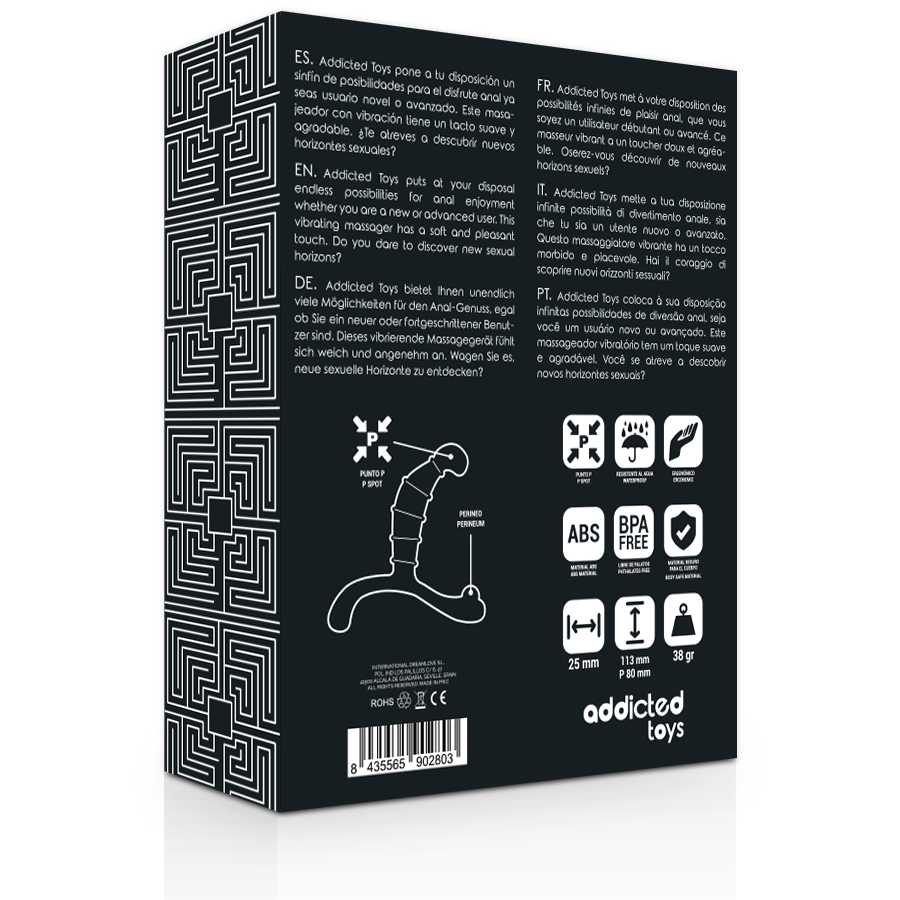 ADDICTED TOYS - GIOCO ANALE PROSTATA NERO