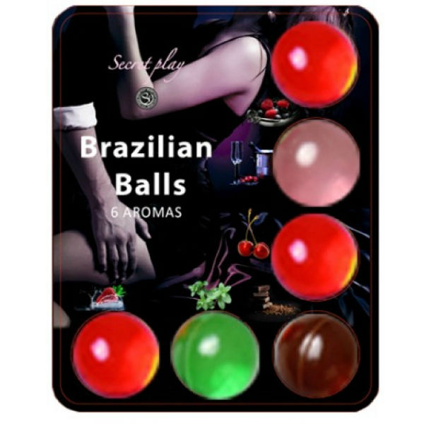 SECRETPLAY - BOLAS BRASILEÑAS LUBRICANTE HOT BALLS 6 UNIDADES