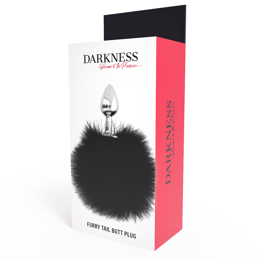 DARKNESS - TAPÓN ANAL EXTRA CON COLA NEGRO 7 CM