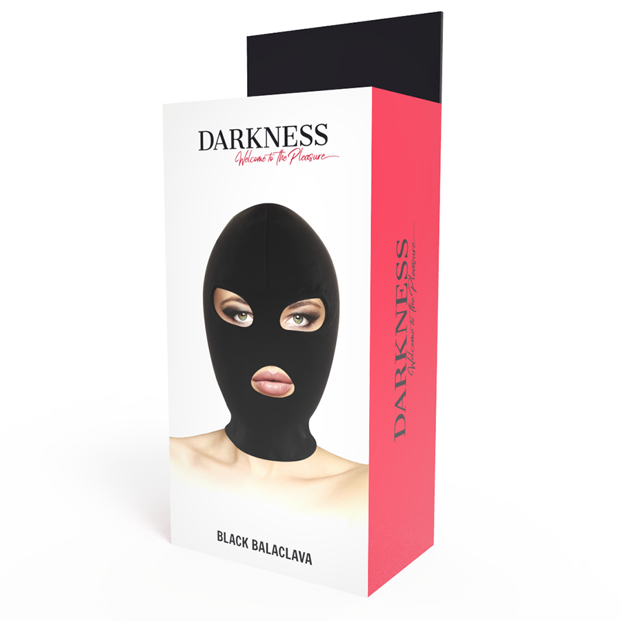 DARKNESS - MÁSCARA DE SUMISIÓN BDSM PARA BOCA Y OJOS NEGRA