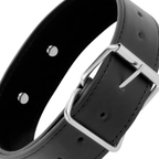 DARKNESS - COLLARE POSTURALE CON CATENA IN PELLE