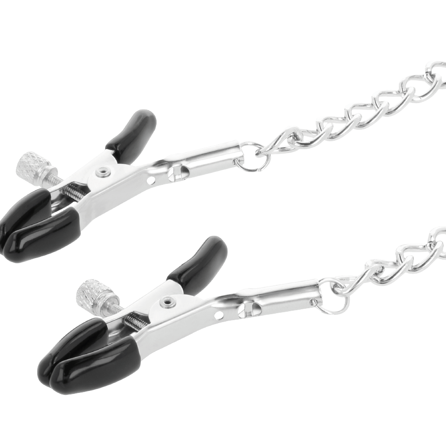 DARKNESS - COLLANA CON PINZE PER CAPEZZOLI NERA