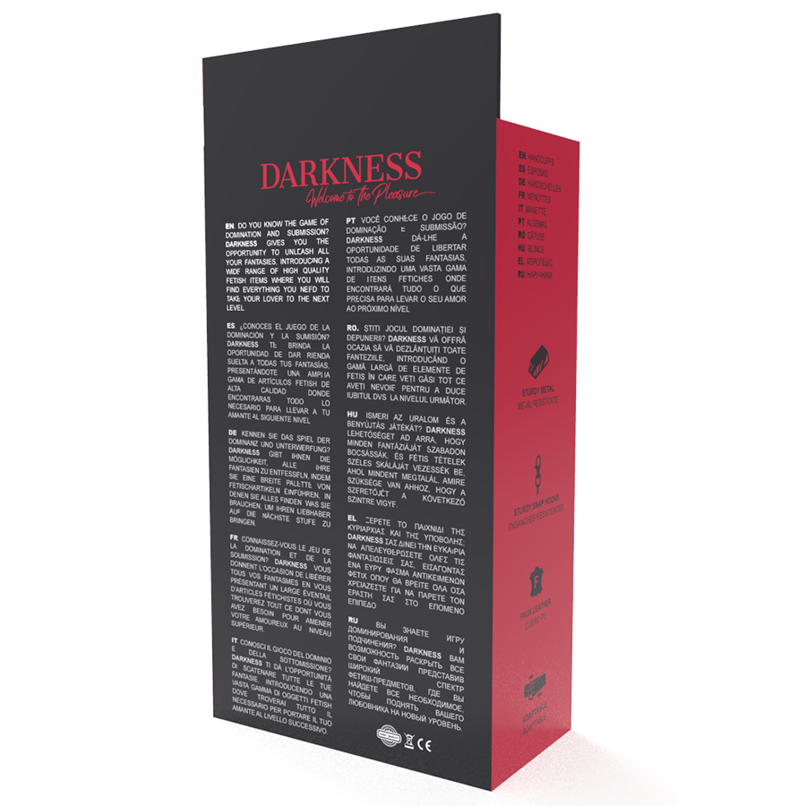 DARKNESS - MANETTE REGOLABILI NERE CON DOPPIO NASTRO DI RINFORZO