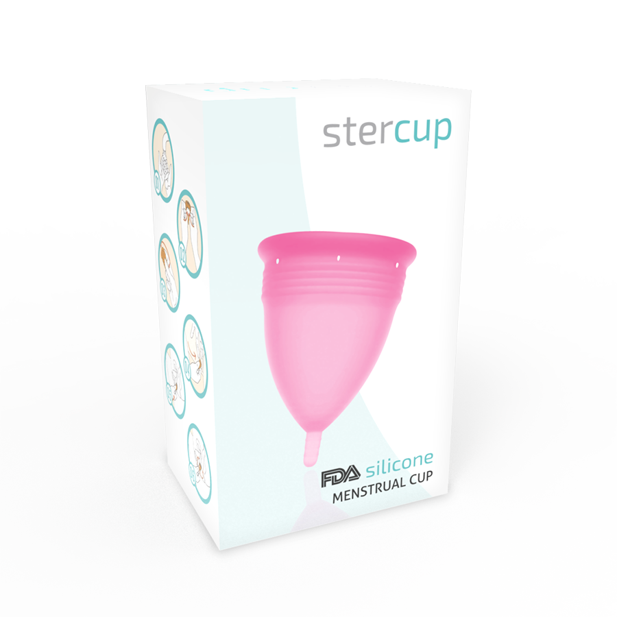 STERCUP - VERA MESTRUALE IN SILICONE FDA ROSA - TAGLIA L