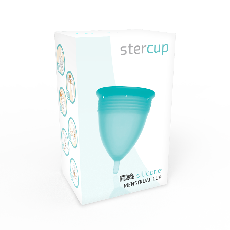 STERCUP - COPA MENSTRUAL DE SILICONA FDA ACUAMARINA - TALLA S