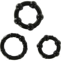 SEVEN CREATIONS - SET DI TRE ANELLI PENE NERI