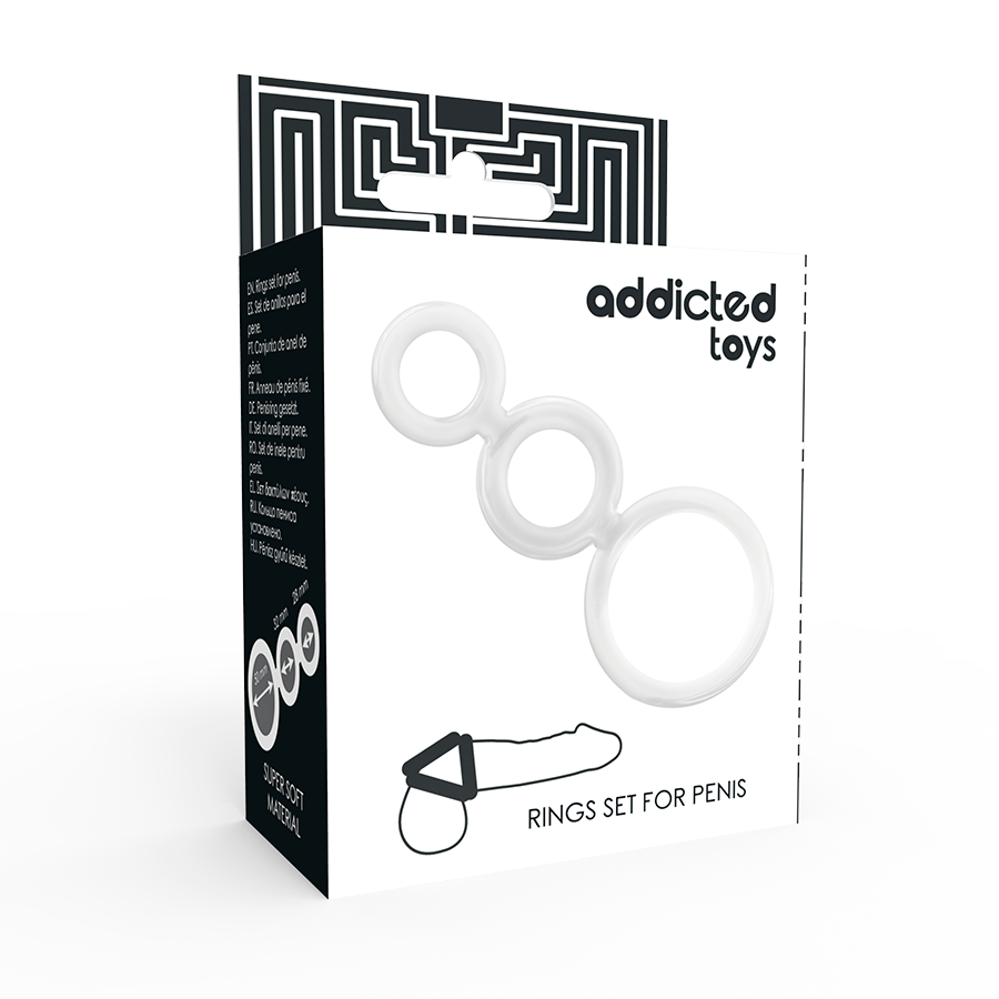 ADDICTED TOYS - TRANSPARENT COCK RING SET