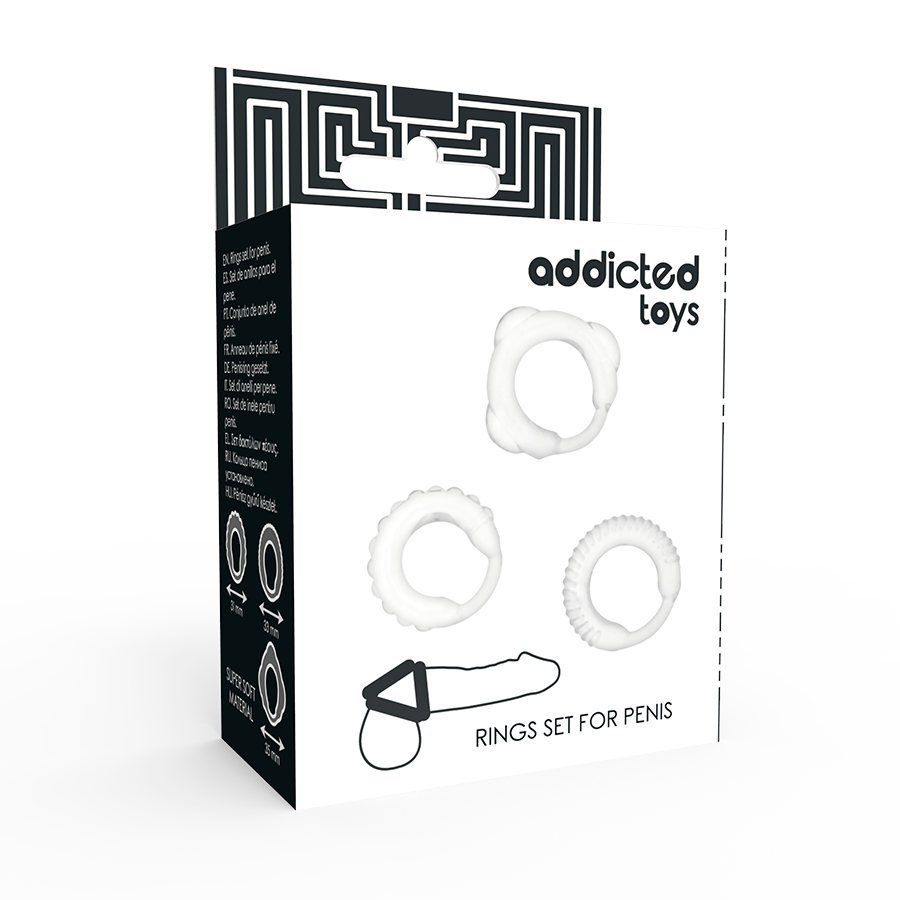 ADDICTED TOYS - SET DI ANELLI A C TRASPARENTI