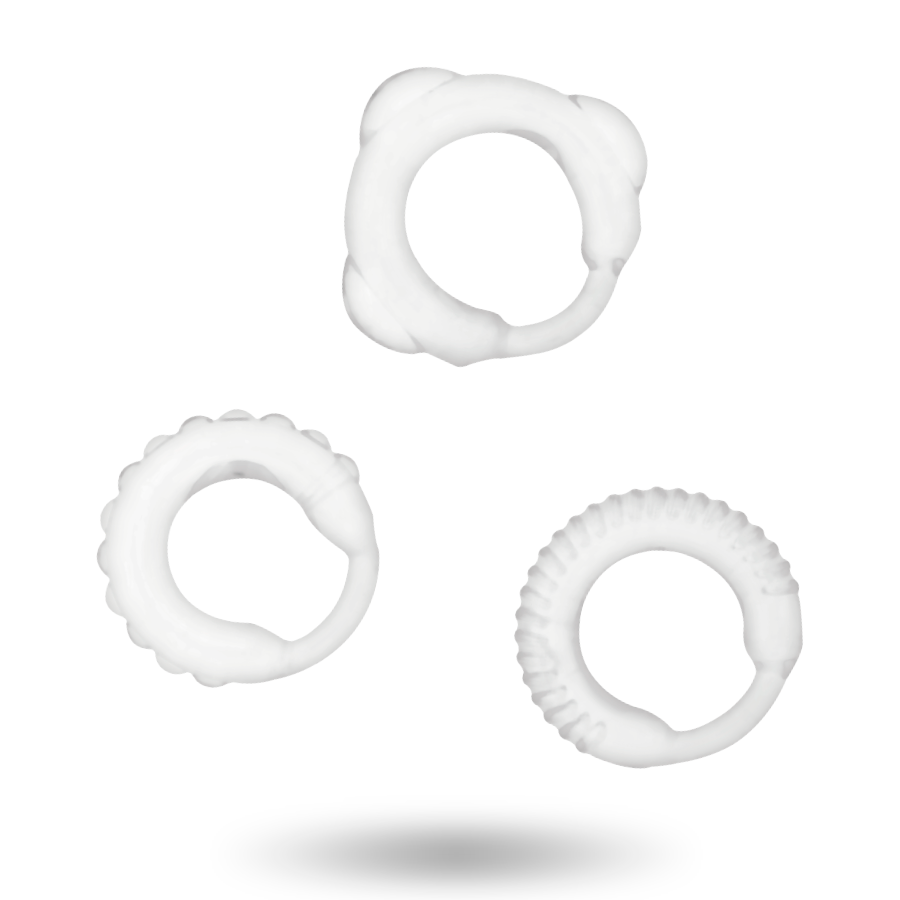 ADDICTED TOYS - SET DI ANELLI A C TRASPARENTI
