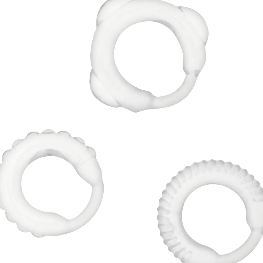 ADDICTED TOYS - SET DI ANELLI A C TRASPARENTI