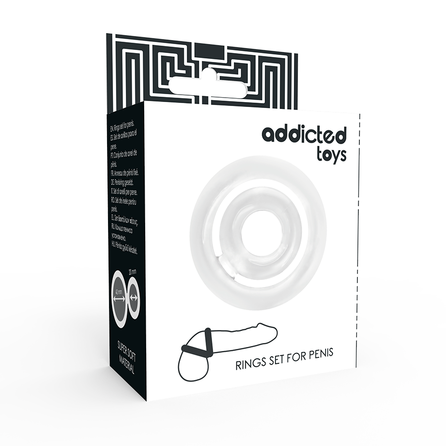 ADDICTED TOYS - POTENZ - ANELLO PER PENE C-RING TRASPARENTE