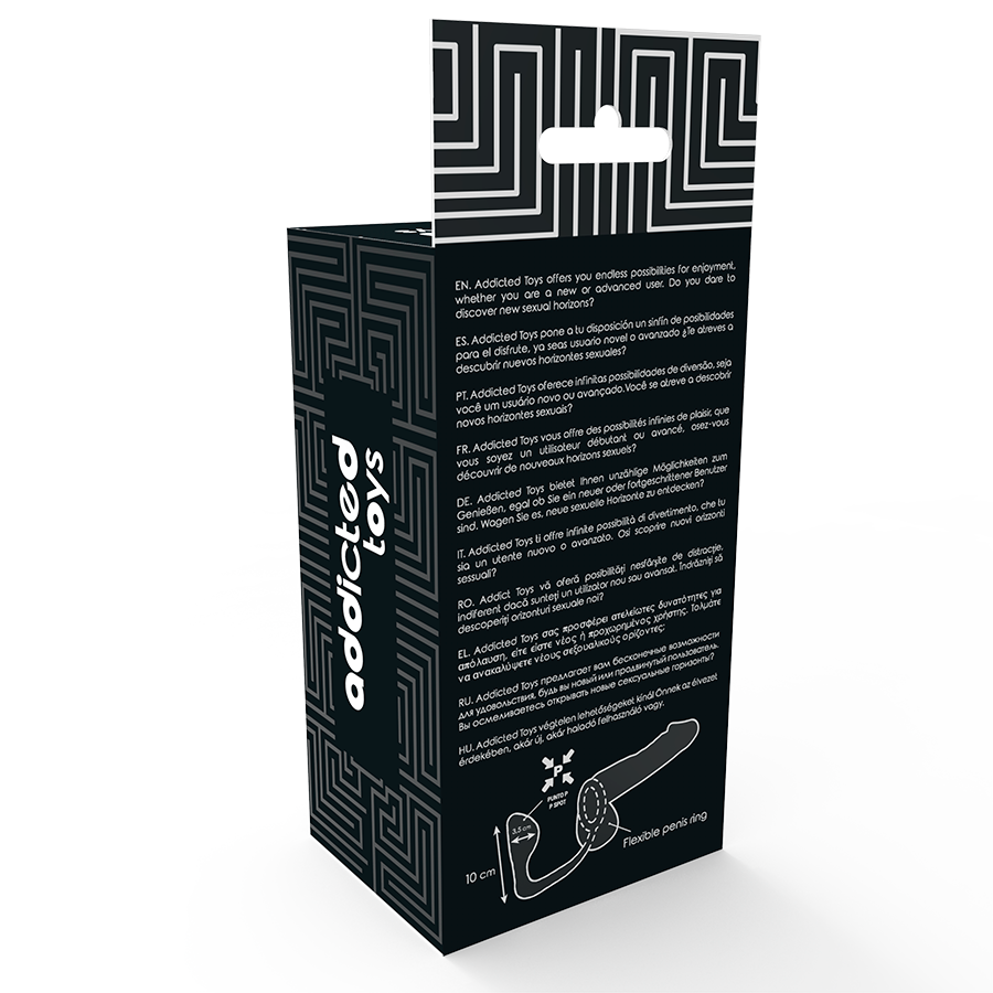 ADDICTED TOYS - PLUG ANALE CON ANELLO PENIENO NERO