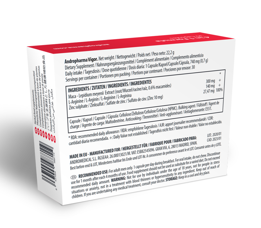 ANDROPHARMA VIGOR - LIBIDO ENHANCEMENT SUPPLEMENT