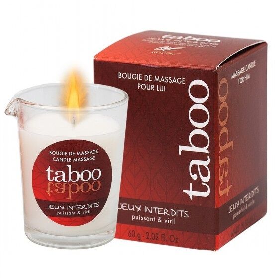 RUF - CANDELA DA MASSAGGIO TABOU POUR LUI JEUX INTERDITS AROMA LICHEN SAUVAGE