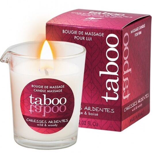 RUF - CANDELA DA MASSAGGIO TABOO FOR HIM CARESSES ARDENTES AROMA DI FELCE