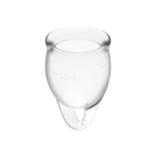 SATISFYER - COPPA MESTRUALE FEEL CONFIDENT TRASPARENTE 15 + 20 ML