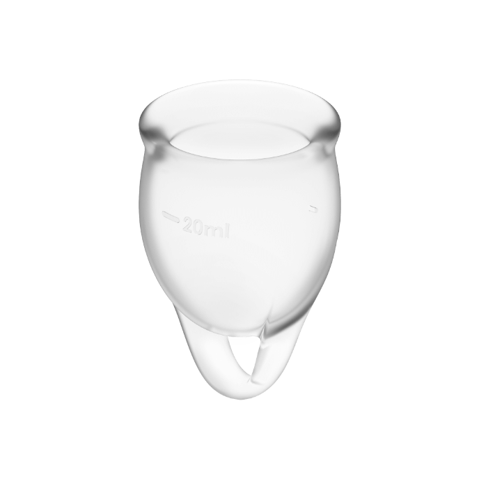 SATISFYER - COPPA MESTRUALE FEEL CONFIDENT TRASPARENTE 15 + 20 ML