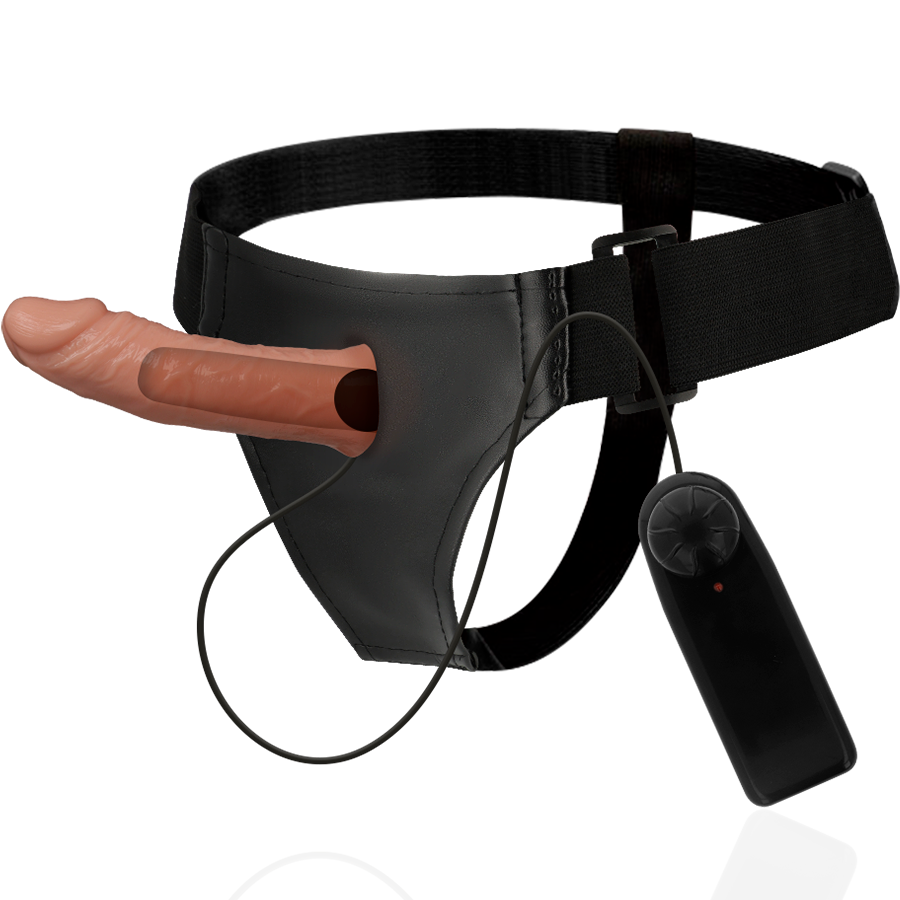 HARNESS ATTRACTION - HARNAIS CREUX BENNY AVEC VIBRATEUR 15 CM -Ø- 4,5 CM