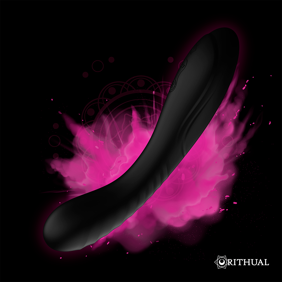 RITHUAL - ESTIMULADOR RECARGABLE PARA PUNTO G KRIYA NEGRO