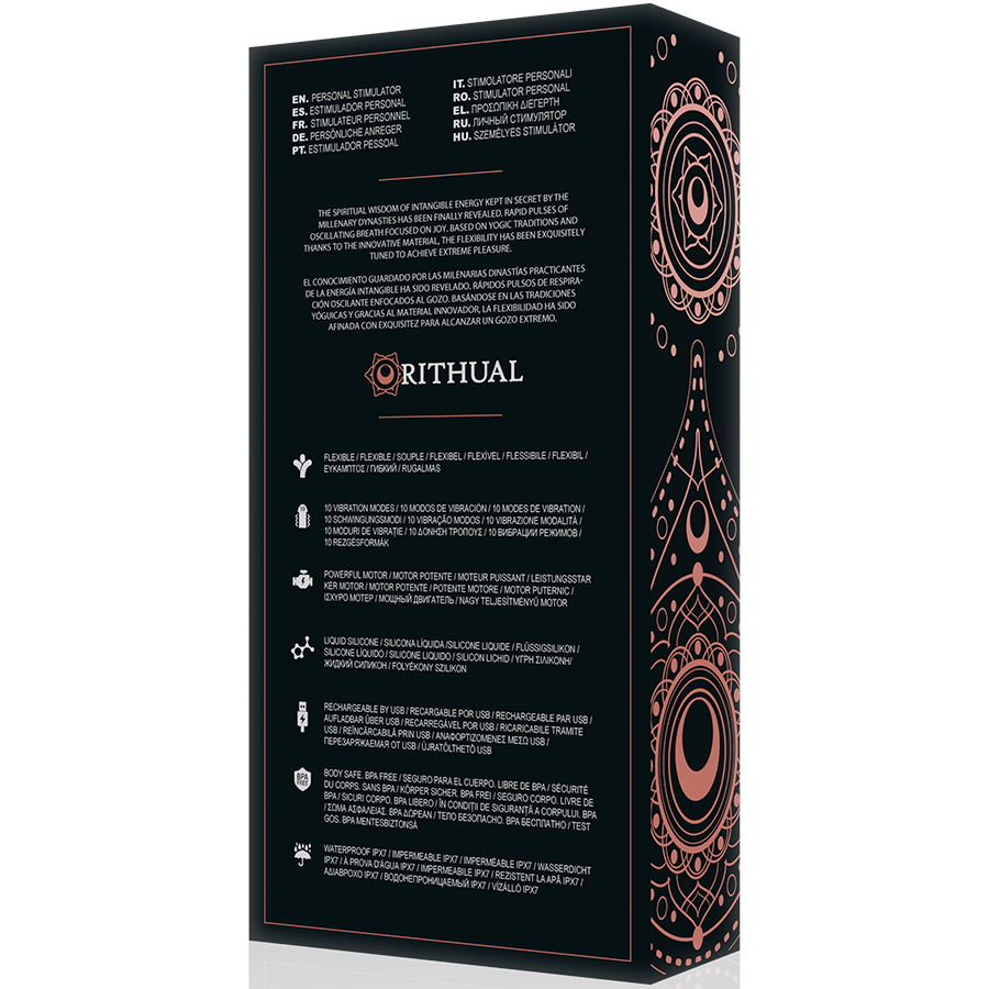 RITHUAL - ESTIMULADOR RECARGABLE PARA PUNTO G KRIYA NEGRO
