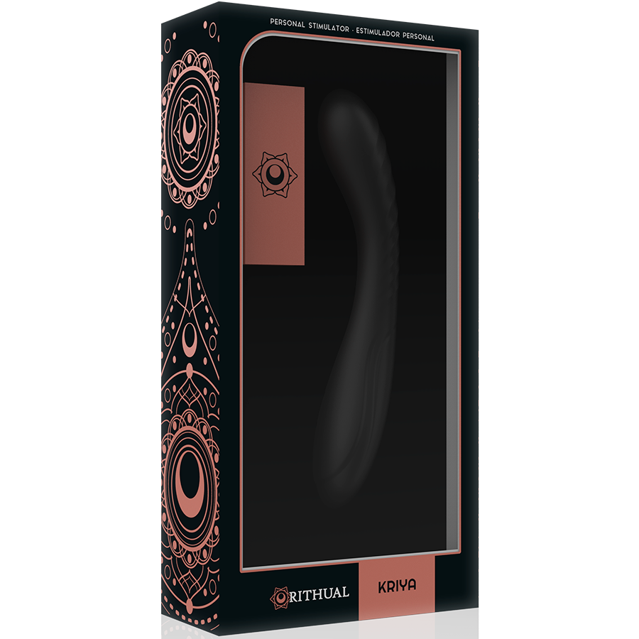 RITHUAL - ESTIMULADOR RECARGABLE PARA PUNTO G KRIYA NEGRO