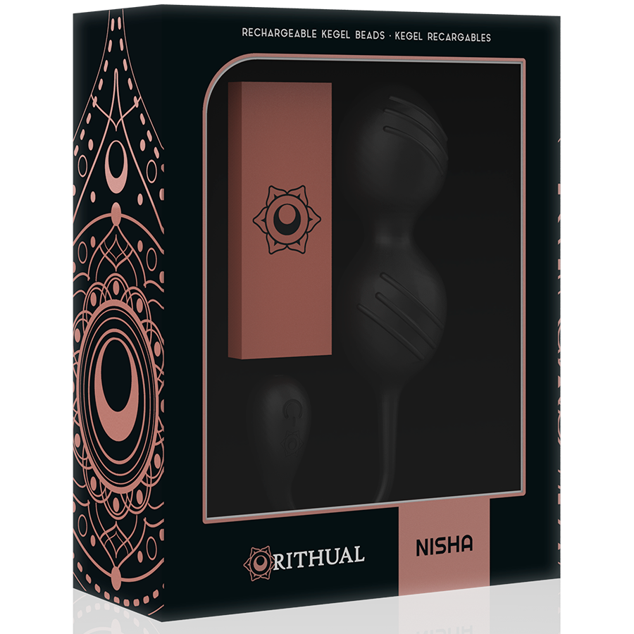 RITHUAL - NISHA BLACK RECHARGEABLE VIBRATING KEGEL BALLS