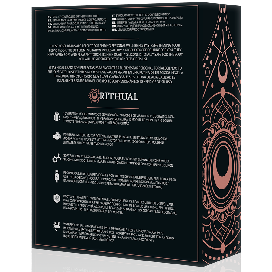 RITHUAL - NISHA BLACK RECHARGEABLE VIBRATING KEGEL BALLS